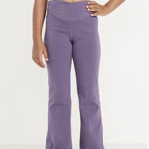 NWT Old Navy High-Waisted PowerChill Crossover Flared Leggings Girls L (10-12)